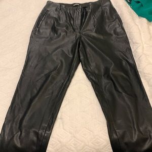 All black straight leg pants